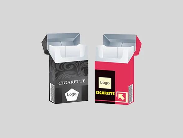 Empty Paper Flip Top Cigarette Box